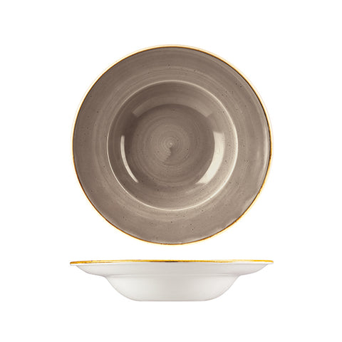 Churchill STONECAST WIDE RIM BOWL-240mm Ø PEPPERCORN GREY (x12)
