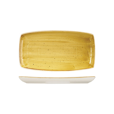 Churchill STONECAST OBLONG PLATE-295x150mm  MUSTARD (x12)