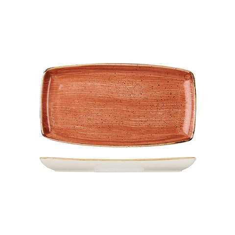 Churchill STONECAST OBLONG PLATE-295x150mm  SPICED ORANGE (x12)