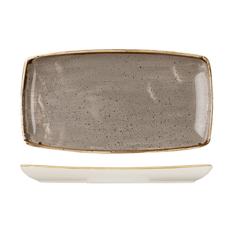 Churchill STONECAST OBLONG PLATE-350x185mm  PEPPERCORN GREY (x6)