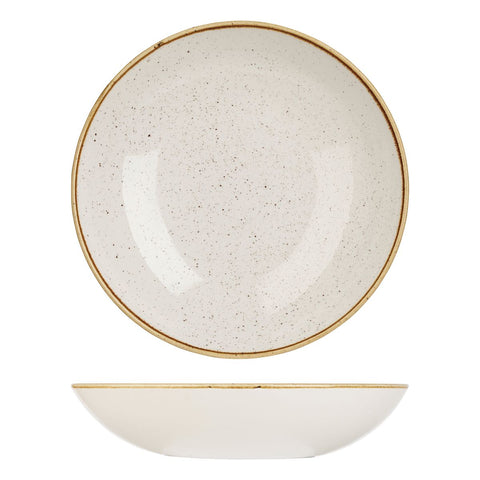 Churchill STONECAST ROUND COUPE BOWL-248mm Ø | 1136ml  BARLEY WHITE (x12)
