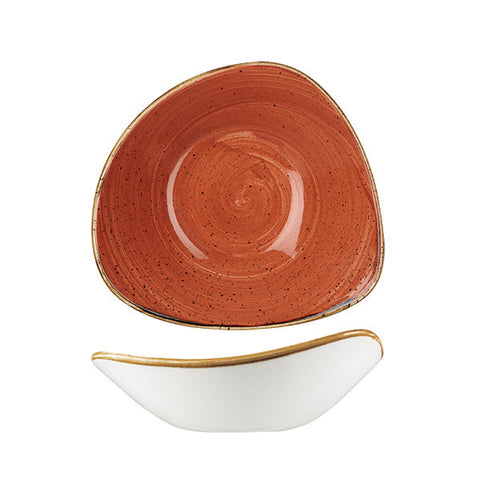 Churchill STONECAST TRIANGULAR BOWL-230mm | 600ml SPICED ORANGE (x12)