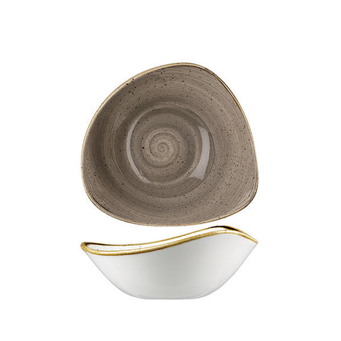 Churchill STONECAST TRIANGULAR BOWL-185mm | 370ml PEPPERCORN GREY (x12)