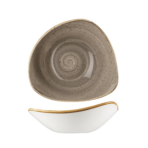 Churchill STONECAST TRIANGULAR BOWL-230mm | 600ml PEPPERCORN GREY (x12)