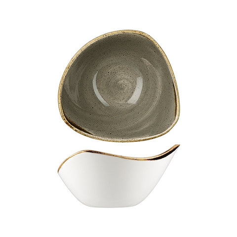 Churchill STONECAST TRIANGULAR BOWL-153mm | 260ml PEPPERCORN GREY (x12)