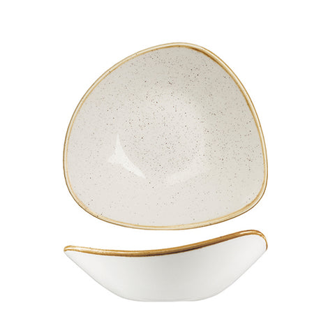 Churchill STONECAST TRIANGULAR BOWL-185mm | 370ml BARLEY WHITE (x12)