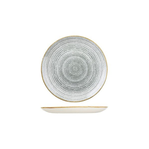 Churchill STUDIO PRINTS HOMESPUN OVAL COUPE PLATE-317x255mm STONE GREY (x12)