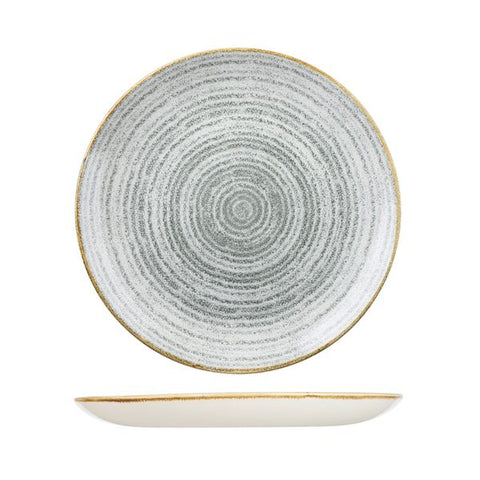 Churchill STUDIO PRINTS HOMESPUN ROUND COUPE PLATE-288mm Ø STONE GREY (x12)