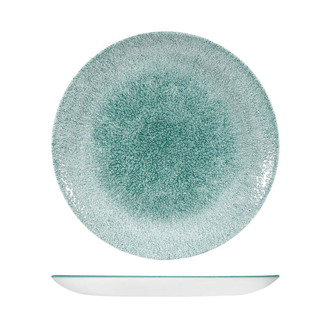 Churchill STUDIO PRINTS RAKU ROUND COUPE PLATE-217mm Ø JADE GREEN (x12)
