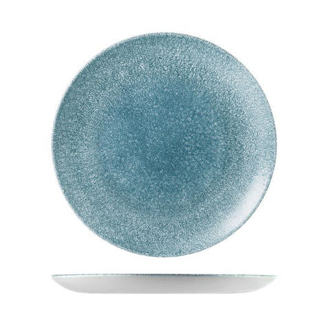 Churchill STUDIO PRINTS RAKU ROUND COUPE PLATE-288mm Ø TOPAZ BLUE (x12)