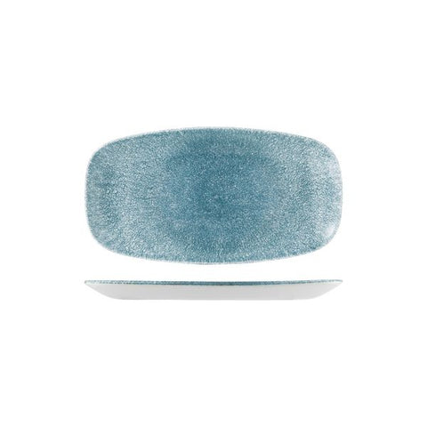 Churchill STUDIO PRINTS RAKU OBLONG CHEFS PLATE-355x189mm TOPAZ BLUE (x6)