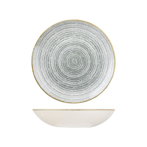 Churchill STUDIO PRINTS HOMESPUN ROUND COUPE BOWL-248mm Ø | 1136ml  STONE GREY (x12)