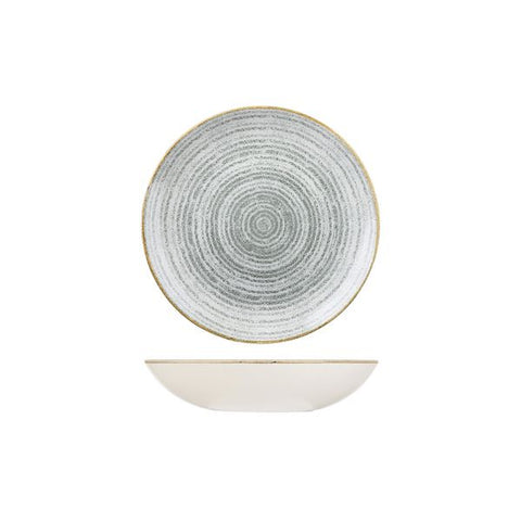 Churchill STUDIO PRINTS HOMESPUN ROUND COUPE BOWL-182mm Ø | 426ml  STONE GREY (x12)