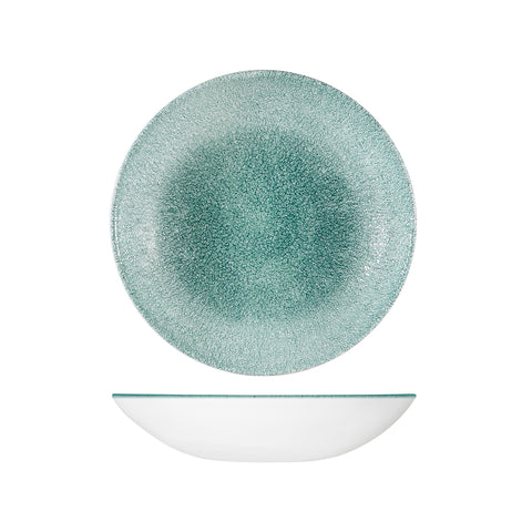 Churchill STUDIO PRINTS RAKU ROUND COUPE BOWL-182mm Ø | 426ml  JADE GREEN (x12)