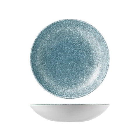 Churchill STUDIO PRINTS RAKU ROUND COUPE BOWL-248mm Ø | 1136ml  TOPAZ BLUE (x12)