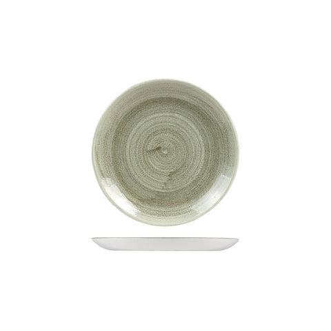 Churchill PATINA ROUND COUPE PLATE-165mm Ø BURNISHED GREEN (x12)