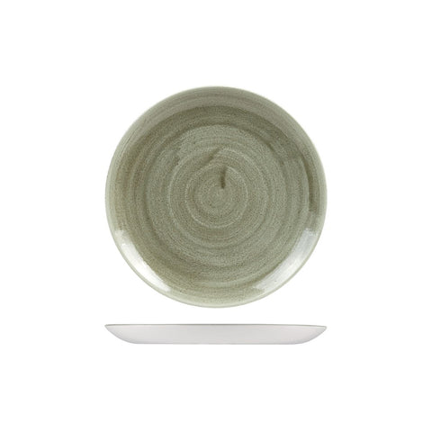 Churchill PATINA ROUND COUPE PLATE-217mm Ø BURNISHED GREEN (x12)