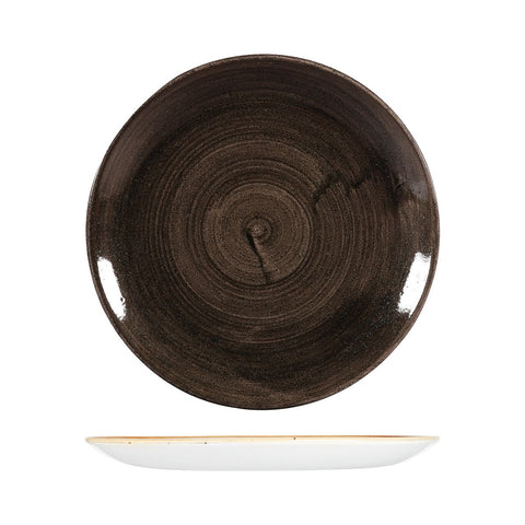 Churchill PATINA ROUND COUPE PLATE-288mm Ø IRON BLACK (x12)
