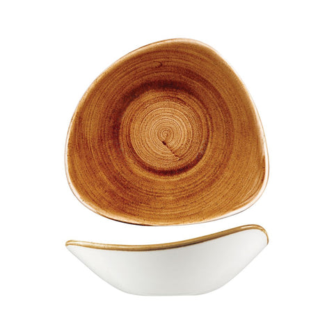 Churchill PATINA TRIANGULAR BOWL-253mm VINTAGE COPPER (x12)
