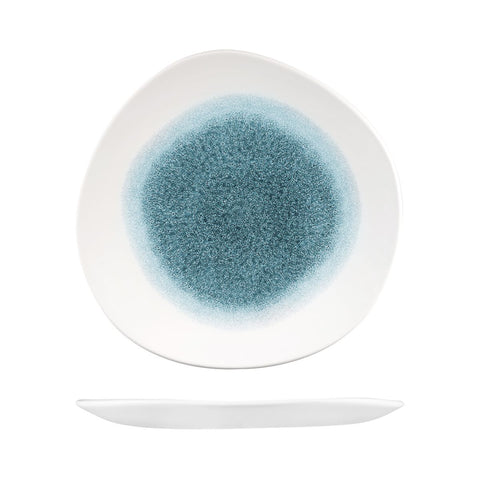 Churchill STONECAST TRACE ORGANIC ROUND PLATE-264mm Ø TOPAZ BLUE (x12)