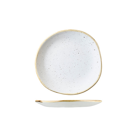 Churchill STONECAST TRACE ORGANIC ROUND PLATE-186mm Ø BARLEY WHITE (x12)