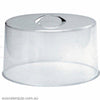 CAKE COVER CLEAR-CHROME HANDLE (SAN) 300x185mm