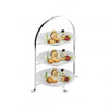 APS HIGH TEA STAND 3-TIER CHROME PLATED 430mm x 260mm EA