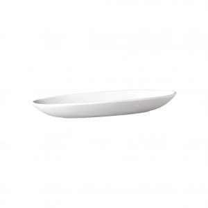 APS OVAL PLATTER -325x140x40mm WHITE MELAMINE "ZEN" EA