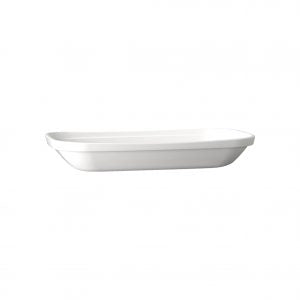 APS GN PAN- 2/4 SIZE530x162x85mm WHITE MELAMINE "BASKET" EA