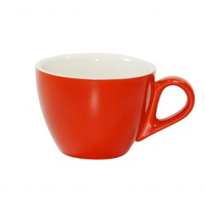 Brew  -CHILLI/WHITE LARGE FLAT WHITE  CUP 220ml (Set of 6)