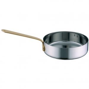 Chef Inox MINIATURES-FRYPAN 120x35mm18/10 WITH BRASS HANDLE EA