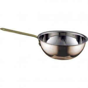 Chef Inox MINIATURES-WOK 110x40mm COPPER WITH BRASS HANDLE EA