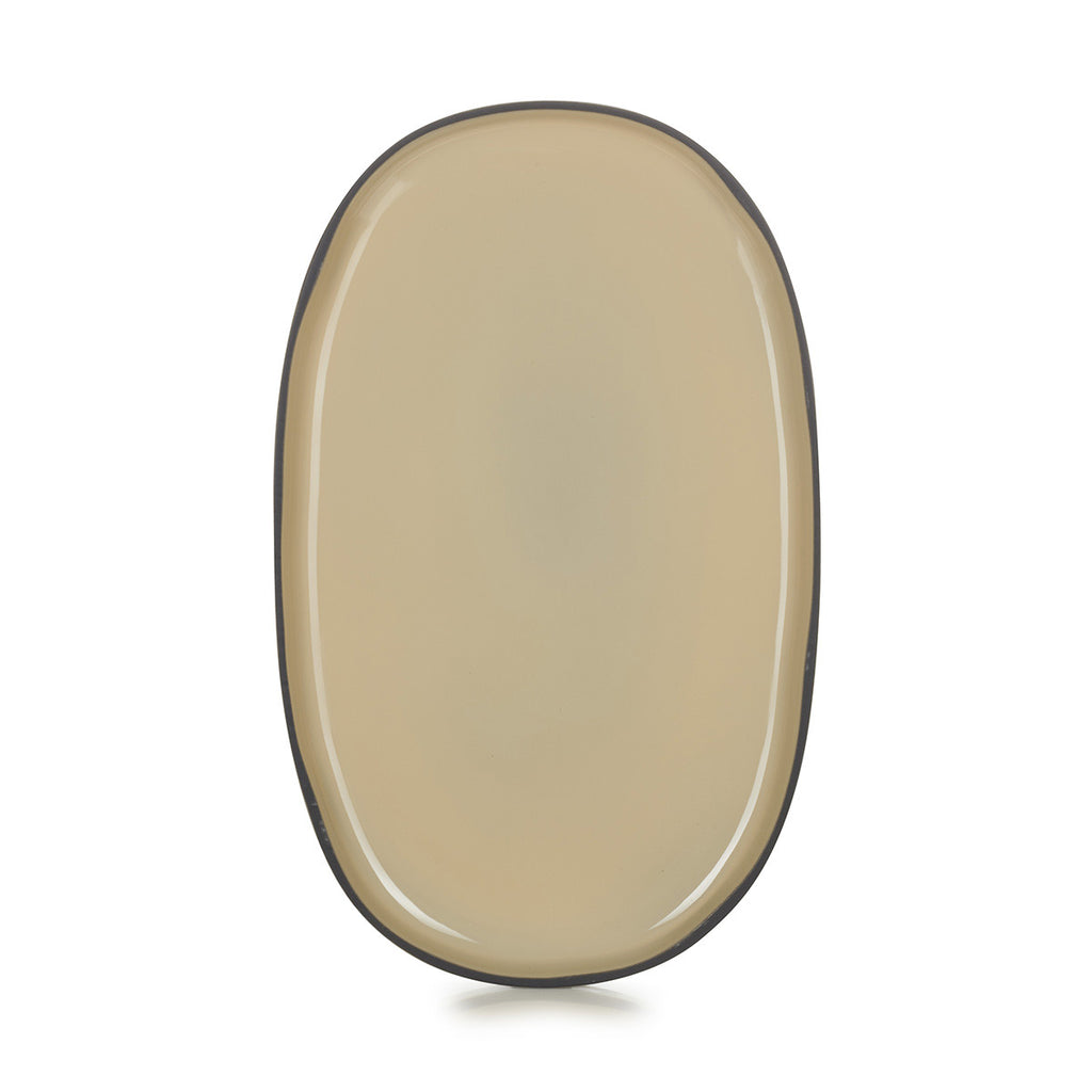 Revol  CARACTERE NUTMEG OVAL SERVICE PLATE 355x218x25mm EA