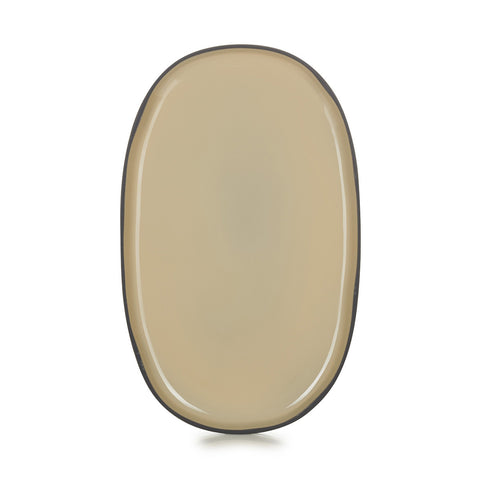 Revol  CARACTERE NUTMEG OVAL SERVICE PLATE 355x218x25mm EA