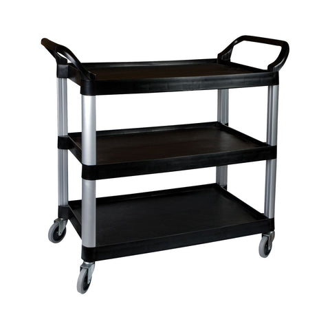 Sunnex TROLLEYS UTILITY TROLLEY-3 SHELF | 1060x480x1000mm BLACK (Each )