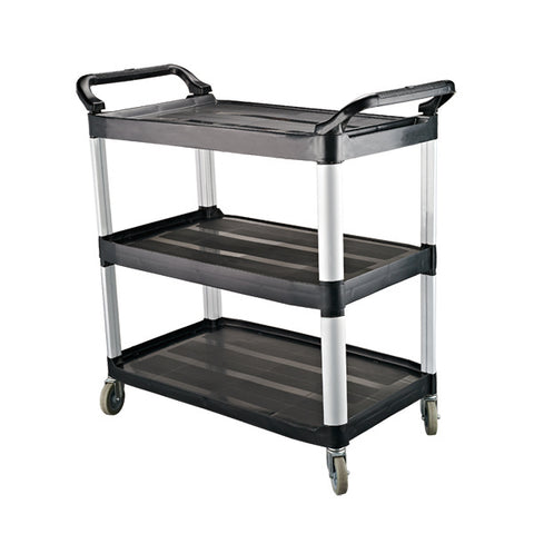 Caterax TROLLEYS UTILITY TROLLEY-3 SHELF | 845x430x950mm BLACK (Each )