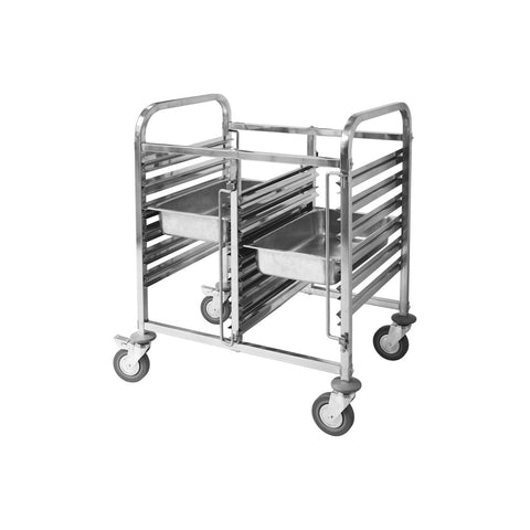 Sunnex TROLLEYS GN TROLLEY-S/S | 740x550x1000mm | 2x6 TRAY  (Each )