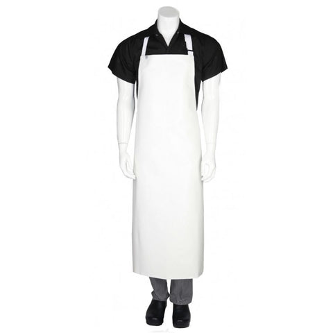 White Long PVC Bib Apron