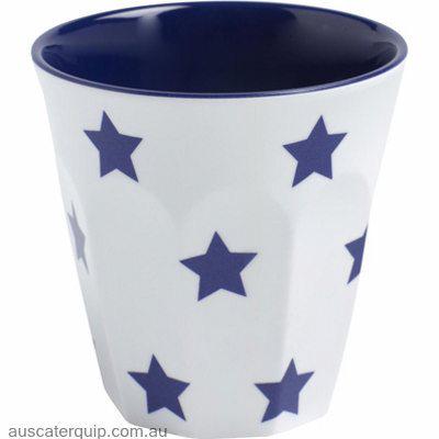 JAB JAB NAVY BLUE STARS ON WHITE  ESPRESSO CUP 200ml (x12)