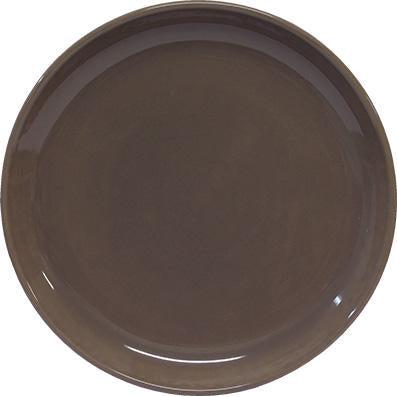 tablekraft ARTISTICA ROUND PLATE-240mm Rolled Edge MOCHA