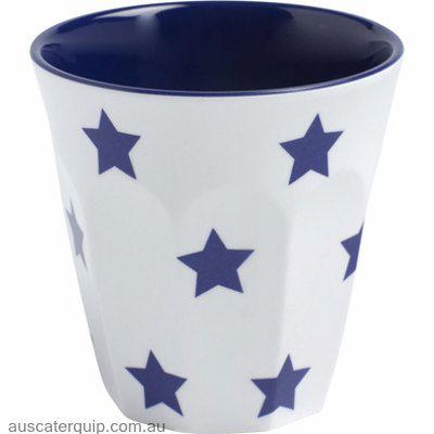 JAB JAB NAVY BLUE STARS ON WHITE TUMBLER 90mm 300ml (x12)