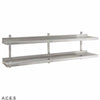 JEMI Double Tier Solid Wall Shelf - 1.0mm 1800mm wide