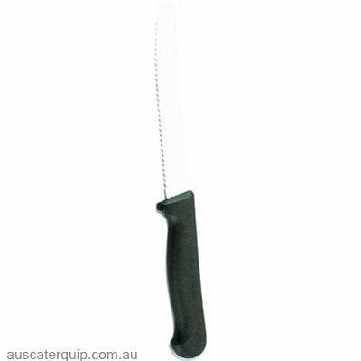Tablekraft STEAK KNIFE-Stainless Steel BLACK HANDLE  ROUND TIP DOZ
