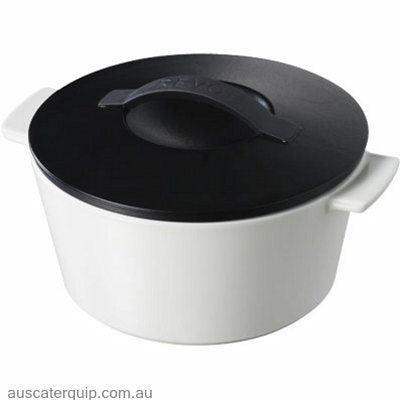 Revol REVOL REVOLUTION ROUND CASSEROLE W/LID BLACK  2.4lt