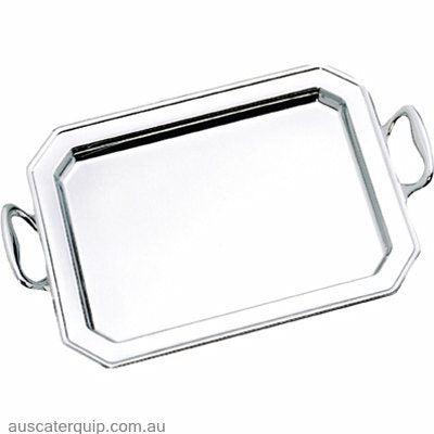 Hyperlux SERVING TRAY-512mm w/HANDLES 18/10 HYPERLUX