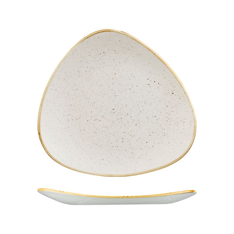 Churchill STONECAST TRIANGULAR PLATE-300mm  BARLEY WHITE (x6)