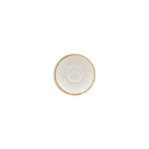 Churchill STONECAST ESPRESSO SAUCER-118mm Ø BARLEY WHITE (x12)