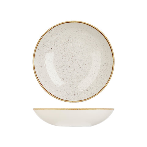 Churchill STONECAST ROUND COUPE BOWL-248mm Ø | 1136ml  BARLEY WHITE (x12)