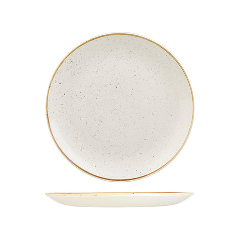 Churchill STONECAST ROUND COUPE PLATE-260mm Ø  BARLEY WHITE (x12)