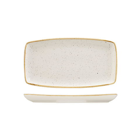 Churchill STONECAST OBLONG PLATE-295x150mm  BARLEY WHITE (x12)